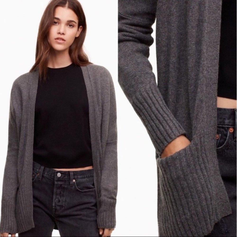 Aritzia Azure Skies Grey Cardigan Size XS